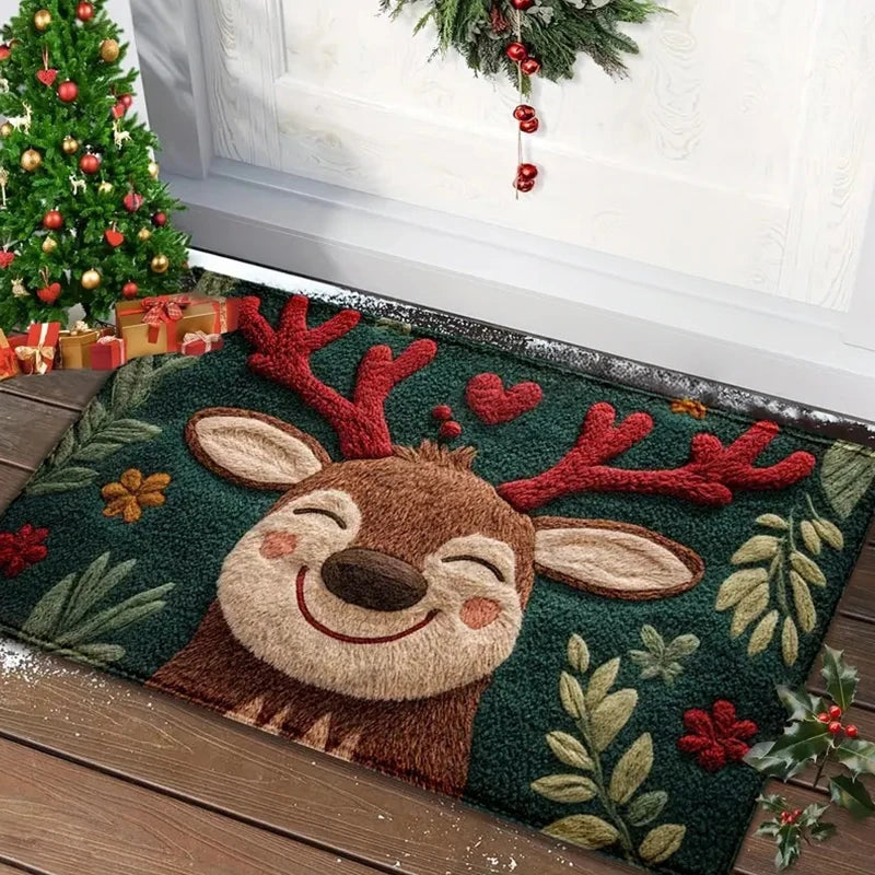 🎅 Christmas Welcome Mat – Santa Claus Design for Indoor & Outdoor Festive Holiday Cheer ✨