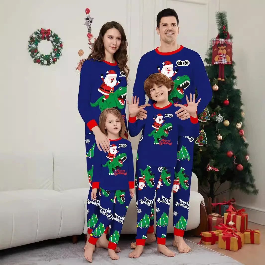 🎅 Xmas Matching Family Pajamas 2025 – Green Reindeer Print PJs for Adults, Kids, Baby & Pets