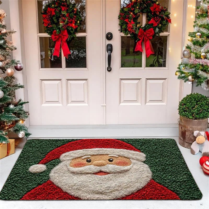 🎅 Christmas Welcome Mat – Santa Claus Design for Indoor & Outdoor Festive Holiday Cheer ✨