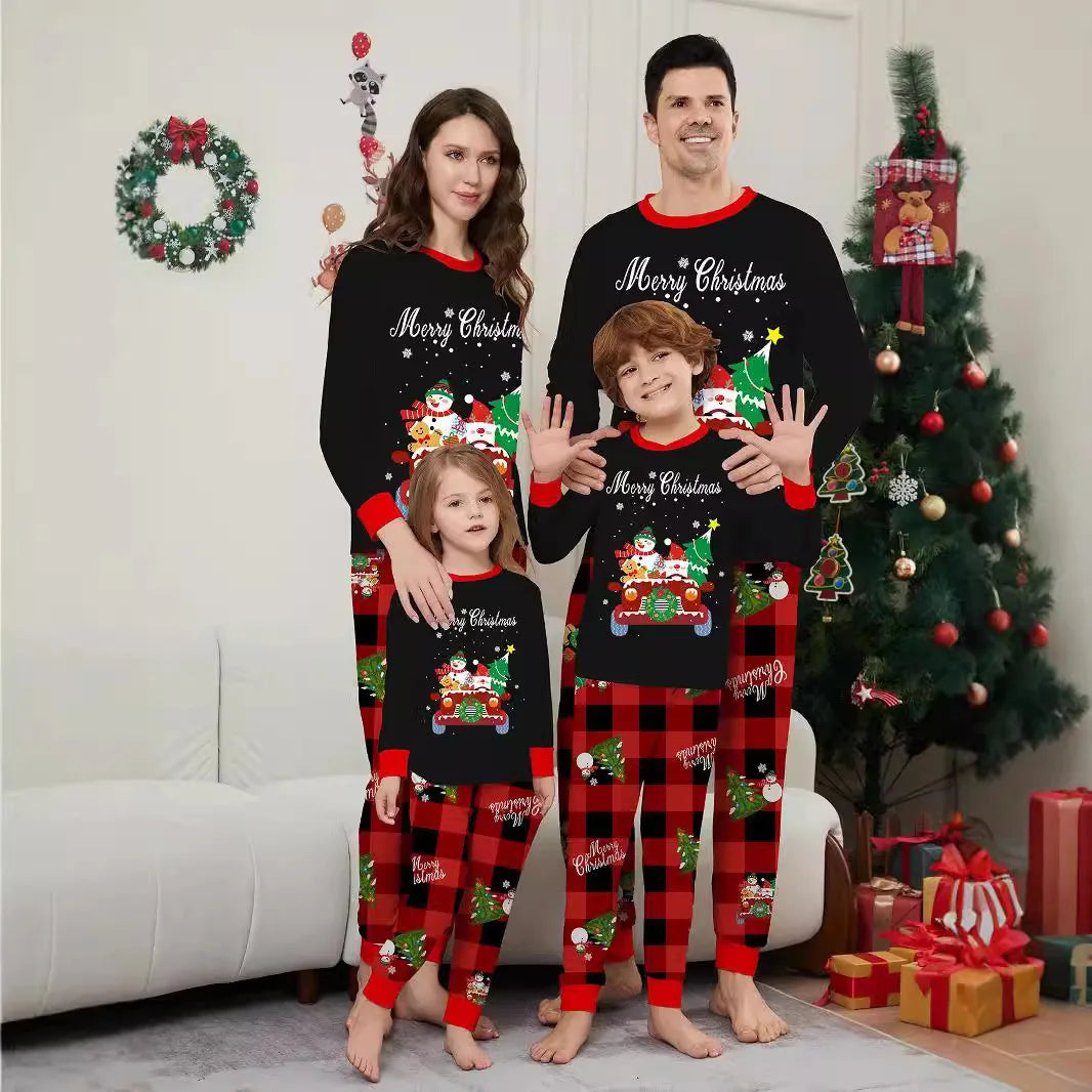 🎅 Xmas Matching Family Pajamas 2025 – Green Reindeer Print PJs for Adults, Kids, Baby & Pets