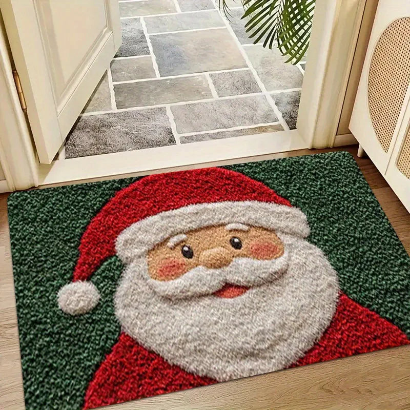 🎅 Christmas Welcome Mat – Santa Claus Design for Indoor & Outdoor Festive Holiday Cheer ✨