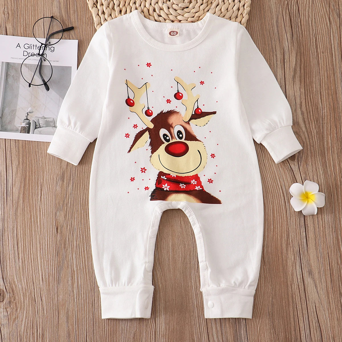 🎄 Family Matching Christmas Pajamas – Deer Print Sleepwear for Adults, Kids, Baby & Pets🐾